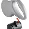 FLEXI Comfort Tape Baltas/Rožinis Pavadėlis M-5m Iki 25kg