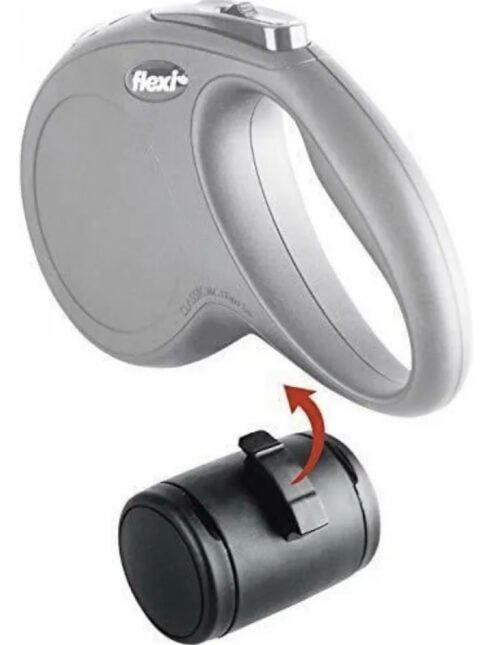 FLEXI Comfort Tape Baltas/Rožinis Pavadėlis M-5m Iki 25kg