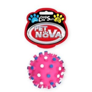 PET NOVA Žaislas Cypiantis Spygliuotas Kamuolys 7cm