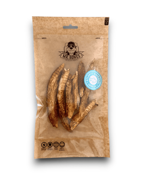 Filetes-de-caballa-para-perros Mr.Bones Atlanto skumbrės filė šunims – 100% natūralus užkandis