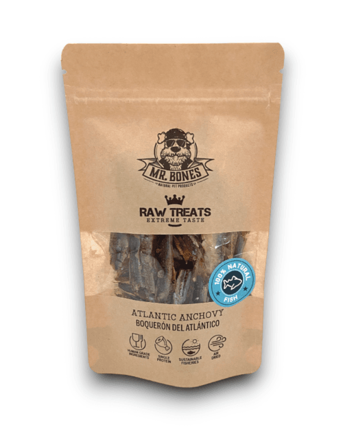 Raw-Treats-boqueron-atlantico-snack-natural-perro-gato-mrbones- Mr.Bones džiovintų ančiuvių RAW natūralus skanėstas šunims ir katėms