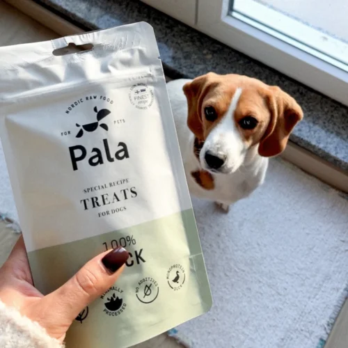 duck_treats.jpg Pala skanėstai šunims - antienos kąsneliai 100 g